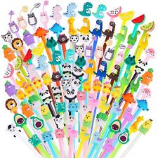 100 Pieces Kawaii Pens Cartoon Fun Pens Cute Animal Dinosaur Pens Black Gel I... picture
