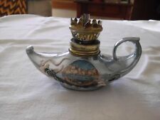 Vintage Dragonware Moriage Aladdin Oil Lamp Miniature Mt. Rushmore Turquoise picture