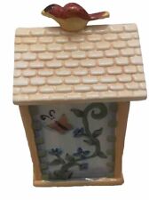 Cookie Tyme Birdhouse Cookie Jar Embossed Hand Painted Alco NIB NOS picture