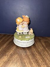 1989 Music Box Porcelain Special Blessings “How Nice of God to Give Us Friends