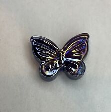 Festive Treasures Mini Glass BLACK BUTTERFLY Tiny Collectible Figurine - New picture
