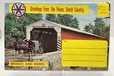 Vintage Postcard Foldout Booklet Greetings From PA Dutch Country Bridges & Barns picture