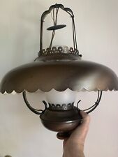 VTG 1950's MCM Rustic Farmhouse/Country Western Lantern hanging Chandelier Light picture
