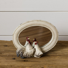 Rooster And Hen Peeking In The Mirror picture