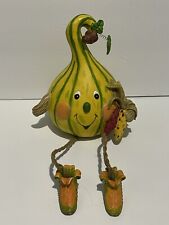 VTG FIGI Anthropomorphic Gourdy the Gourd w/Corn Shelf Sitter Body  8.5”  In Box picture