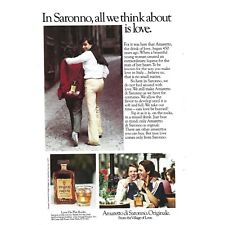 Amaretto di Saronno Love on the Rocks Italy 1970s Vintage Print Ad 9 in Tall picture