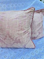 2 Pillows Scalamandre fabric- WICKLOW - V 18” x H 18“ - Color SAND STRIE picture