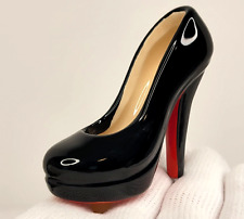 Nora Fleming Mini High Heel Shoe Black Red Retired RARE picture