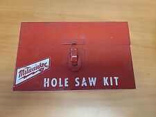 Vintage Milwaukee Hole Saw Arbors And Accessories Kit Box picture