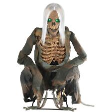 New Freaky 3 FT Animated Crouching Skeleton Halloween or Haunted House Prop picture