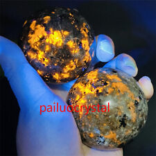 80g+ Natural Yooperite Flame's Stone Ball Quartz Crystal Sphere 40mm+ Reiki 1pc picture