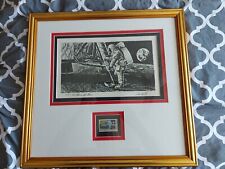 Paul Calle Signed/Numbered 1969 First Men On The Moon Lithograph picture