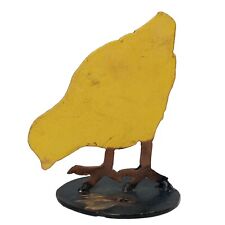 Baby Chick Chicken Folk Art Sculpture Metal Statue Vintage OOAK Spring Easter Ya picture