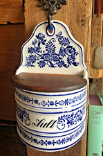 Antique German Blue Onion Hanging Salt Cellar or Box picture