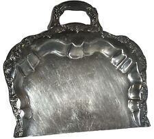 Vintage Forbes Silver Co. USA 111 Silent Butler Crumb Catcher Pan. 8x8 Silver picture