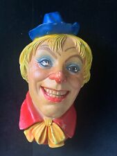 RARE Vintage Legend Products 1985 Clown No.6 Chalkware Head - Wall Hanger picture