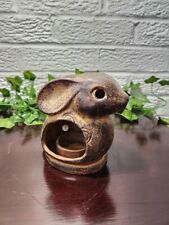 Vintage Unbranded Ceramic Bunny Outdoor Hanging Candle Holder picture