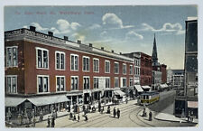 View Of East Main Street Waterbury CT 1916 Postcard - Connecticut  picture