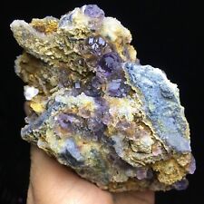 415g Natural Transparent Gem Level Dark Purple Fluorite Mineral Specimen/China picture