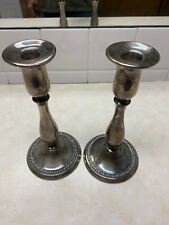 Pair of Vintage Forbes Silver Candle Sticks - 8 1/4