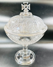 EAPG 1877 Bryce Walker Orient Buckle and/with Star pedistal lidded compote dish picture