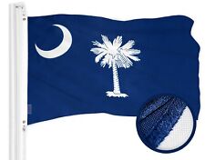 South Carolina SC State Flag 3x5FT Embroidered Polyester Palmetto State By G128 picture