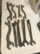 Lot of 9 Vintage Cast Iron Old Wrenches picture