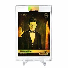 JOHN BROWN Abolitionist Card 2023 GleeBeeCo #JHAL-G Encased Holo GOLD 1/1 picture
