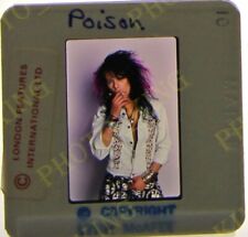 1988 POISON Band Bobby Dall with Cigarette ORIGINAL 35MM Slide +FREE SCAN PO47 picture