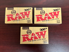 RAW Classic 300s 1 1/4 Cigarette Rolling Papers -3 PACKS picture
