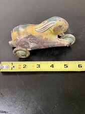 Vintage J Chein Tin Rolling Rabbit Toy - Used- See Description picture