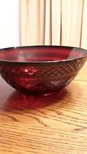Vintage ruby Red Avon Serving salad Bowl picture