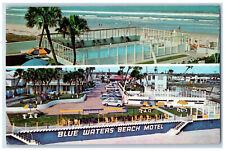 1970 Blue Waters Beach Motel Daytona Beach Florida FL Vintage Postcard picture