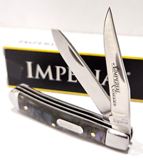 Imperial Schrade Abalone Swirl Celluloid 2 Blade Small Trapper Pocket Knife picture