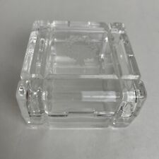 VTG Galway Irish Crystal Trinket Jewelry Box 2.75” Square CDSC In Wreath Etched picture