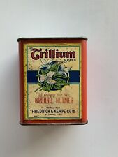 Vintage FRIEDRICH & KEMPE TRILLIUM NUTMEG RED WING MN Advertising Spice Tin Can picture