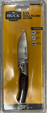 New Buck 835 Small Folding Selkirk Knife Drop Point Micarta Handle 0835BRS-C picture