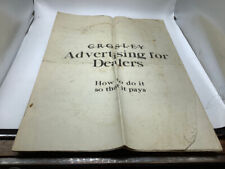 CROSLEY Advertising for Dealers - HUGE - i show all pages; RADIOS - 18 x 24
