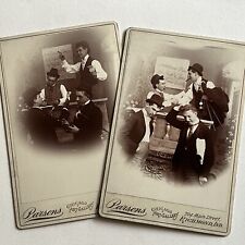 Antique Cabinet Card Photograph Men Gamblers Horse Track Racing Richmond IN picture