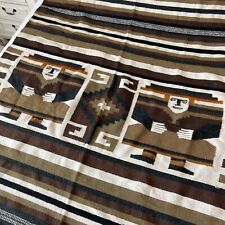 VTG Hand Woven Mexican Blanket Rug Aztec Mayan Tapestry Wall Hanging 87x49” picture
