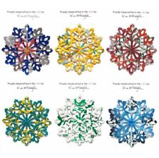 Snowflake Christmas Ornament Handmade With Recycled Aluminum Cans You Choose picture