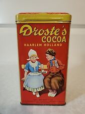Vtg Droste’s Cocoa Haarlem Holland Tin With Lid, Dutch Children Advertising Can picture