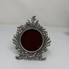VTG 1980’s Elias Fine Pewter Picture Frame Floral Marked USA 1878 4” picture