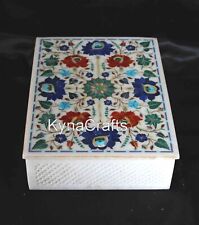 12 x 9 Inches Marble Jewelry Box Semi Precious Stone Inlay Work Stationary Box picture