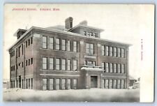 Virginia Minnesota MN Postcard Johnson School Building Exterior View 1907 Posted picture