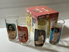 1984 Sip 'N Strip Nude Fantasy Drinking Glasses High Ball In Org Box Risqué picture