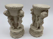 A Pair of Continental Style Molded Composition Candlesticks/Holder (rare) picture