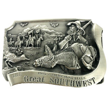 Arroyo Grande 1985 Commemorative Great Southwest Pewter Belt Buckle picture