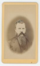 Antique Hand Tinted CDV Circa 1870s Handsome Rugged Man With Beard Middletown PA picture