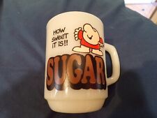 Awesome ZIGGY Vintage Coffee Mug Anchor Hocking 1979 How Sweet It Is Sugar B740 picture